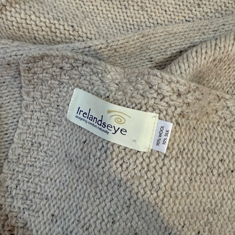 Irelandseye Wool and Silk Chunky Knit Scarf - Picture 2 of 4